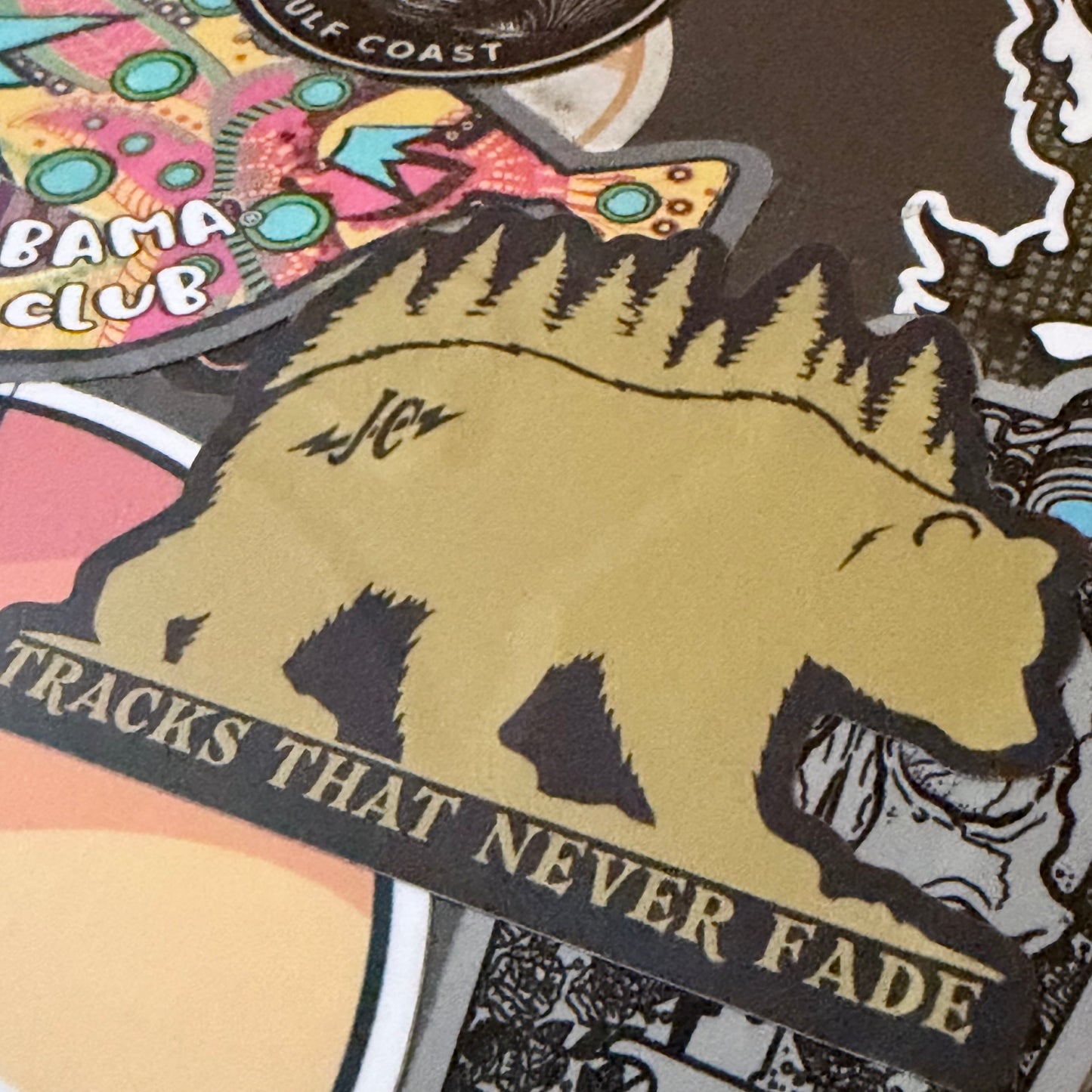 Tracks that never fade sticker