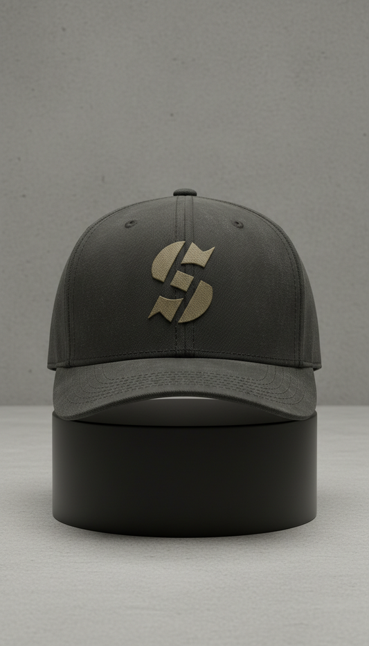 Structured Snapback Hat Stencil Logo
