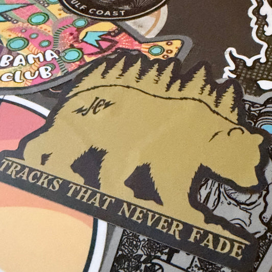 Tracks that never fade sticker