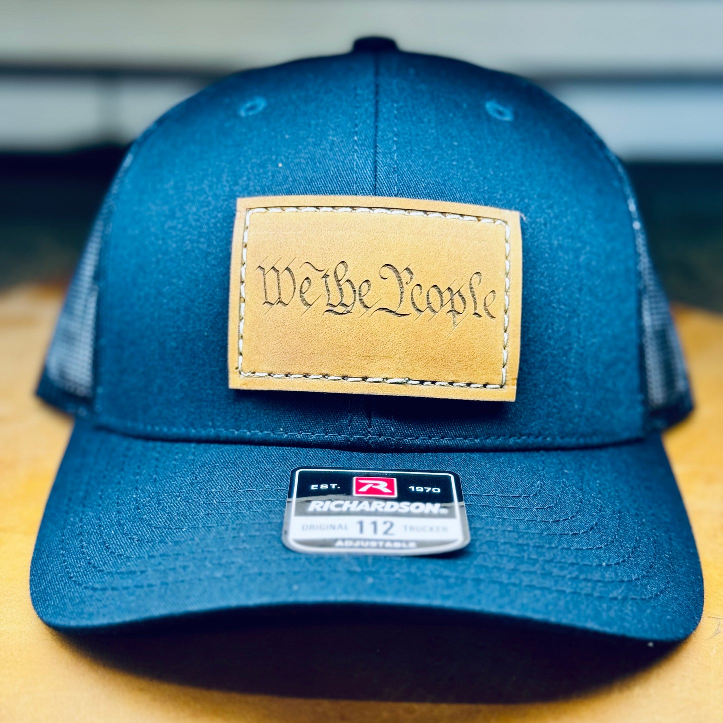 We the People Leather Patch Hat